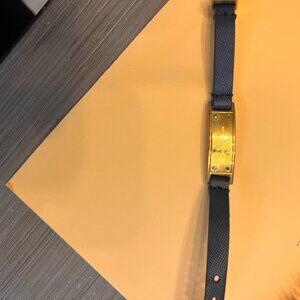 Michael Kors Blue Leather Strap/Wrap Bracelet